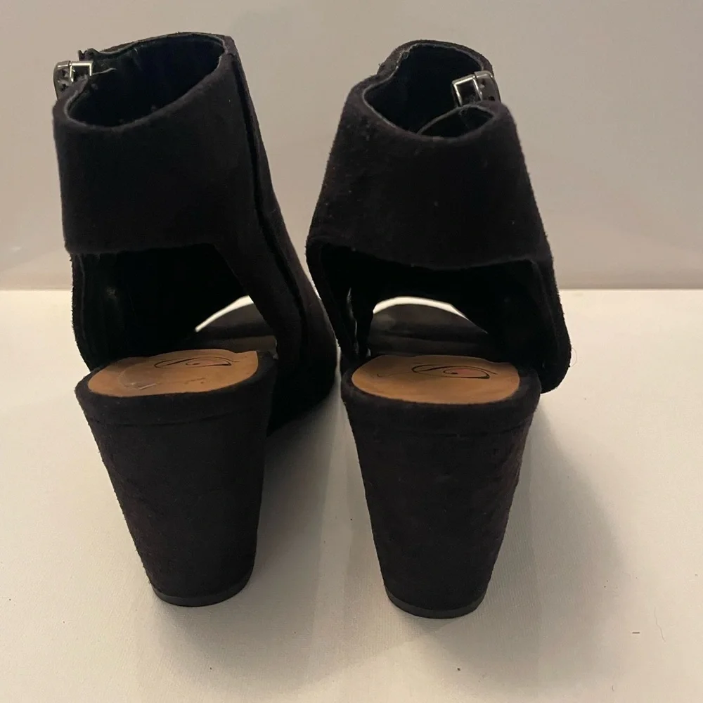 Black Wedge Ankle Boots